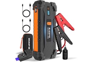 ‎LENERCOM Starthilfe Powerbank, 3000A 24000mAh Portable Auto Starthilfe Batterie Pack für bis zu 10.0L Gas und 8.0L Diesel Motor, 12V Batterie Booster Pack Jump Box mit USB Quick Charge 3.0 & DC 15V Ports