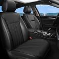 Coprisedili Auto Universali In Pelle PU (2 Pezzi) - Antiscivolo, Traspiranti, Con Tasche, Beige
