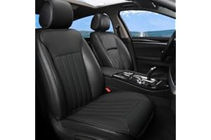 Black Panther Cojin Asiento Coche, Lujo Fundas para Asientos de Coche,Cuatro Estaciones Universal Antideslizante Protector Asiento Delanterocon Respaldo(1PC- Negro)