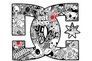 Biomar Labs® 2 pcs Pegatinas DC Stickerbomb Sticker Bomb Vinilo Adhesivo Autos Coches Motos Ciclomotores Bicicletas Ordenador Portátil B 222