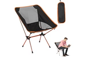 TOATELU silla de camping plegable con bolsa de transporte: pequeña, portátil y ultraligera silla de camping para picnic, pesca, jardín, senderismo y playa