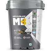 MuscleBlaze Biozyme Iso-Zero, Low Carb Whey Protein Isolate Powder, Ice Cream Chocolate (4kg / 8.8lbs) | 27g Isolate Whey Per