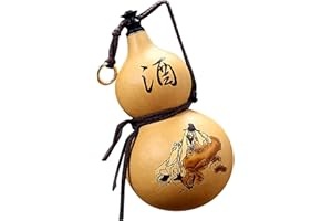 DFWY Sake Bottle Vin Pot Sake Sertie Flagon Naturel Vin Naturel Gourd Pendentif en Plein air Bouteille d'eau Portable/Artisanat/Cruche à vin/Jar à vin/Décoration de l'arrangement de Fleurs