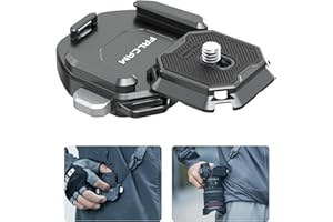 FALCAM F38 Kamera-Schultergurt-Schnellwechselset V2, 1/4-Zoll-Schrauben& Arca-Swiss-Standard-Schnellwechselplatte, Aluminium, Schnellverschluss für Kamera am Rucksack-Schultergurt