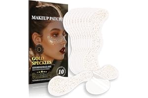 GCVSE 10 Sheets Glitter Freckles Face Tattoo, Face Glitter Speckles Patches, Temporary Face Freckles For Women Festival Makeup Rave Accessories (Style 3)