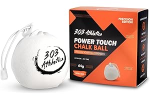 ‎303 ATHLETICS 303 Athletics PowerTouch Chalk Ball - 64g Kletterkreide Ball für Bouldern, Klettern, Fitness & Turnen - Wiederbefüllbarer Magnesium Powder Ball für maximalen Grip - Für Chalkbag & Magnesiabeutel