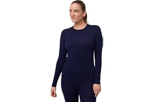 DANISH ENDURANCE Thermal Tops Womens, Merino Wool Base Layer Womens, Thermal Long Sleeve Top for Winter