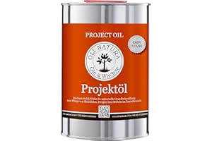 OLI NATURA ÖLE & WACHSE OLI-NATURA Projektöl für innen (speziell für Möbel, Parkett und Treppen aus Holz), 1 Liter, Farblos