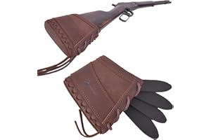 Tas Trost Leather Canvas Slip-On Recoil Reducing Pad for Rifles Shotguns Non-Slip Buttstock Pad