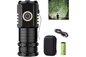 FZYSJVE Torcia Magnolight, Torce Blitron ad alta potenza, Potente torcia tattica a LED super luminosa, Mini torcia ricaricabile, Torce tascabili alimentate a batteria for corrente, campeggio, escursionismo(S3