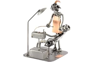 Steelman24 I Figurine en métal Dentiste - Femme I Made in Germany I Idées Cadeaux I Sculpture d’Acier I Hommes de métal