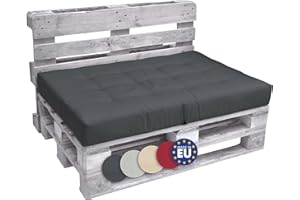 ‎BEAUTISSU Beautissu Palettenkissen Outdoor Sitzkissen 120 x 80 cm – Auflagen für Paletten Europaletten Palettensofa Palettenmöbel Balkon Palettenpolster Garten Lounge Kissen Outdoor Anthrazit – Elements