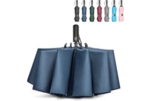 G4Free - Paraguas de golf grande de 107/117/137/157 cm, paraguas de viaje compacto e invertido, 10 varillas, resistente al viento, para lluvia, tela doble, apertura y cierre automáticos