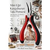 Transformacion Mini Eğri Kargaburun Takı Pensesi 12 cm - Takı Tasarım, Tel B&uuml;kme, Boncuk ve Hobi Pensesi - Yaylı Eğri Ağızlı 