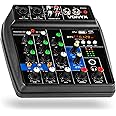 VONYX VMM100 3-Channel PA Mixer with Bluetooth & USB - Compact Audio Mixing Desk, 2-Band EQ, Phantom Power, Built-in Delay FX, Ideal Music Mixer for Studio, Karaoke, Live Events, Small PA Mixers
