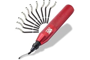 AFA TOOLING APPROVED FOR AUTOMOTIVE AFA Tooling Deburring Tool Kit with 11 High Speed Steel BS1010 Blades | Precision Edge Burr Removal on Copper, Iron, Brass, and PVC Plumbing Pipes, 3D Printing Plastics, Resin Art, and Metal Work