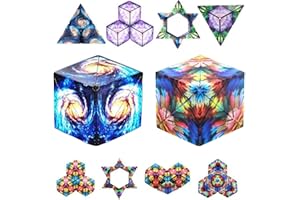 BONGSHAKALAKA 2 Stück Magic Star Cube 2 In 1 Sternenklarer Himmel Zauberwürfel Würfel Star Cube Magic Cube Set 3D Puzzle Würfel Magic Kinder Zauberwürfel Cubes Toys Für Stress Entspannendes Spielzeug