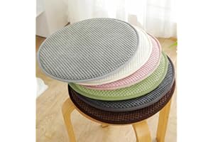 QING YUN Satz von 2 runden kleinen Hocker Kissen Anti-Rutsch, runde Sitzkissen Matte für Dining hohen Hocker Barhocker Kissen Sitzkissen (35 * 35cm,Dunkelgrau)