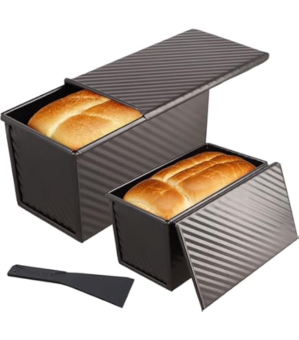 Stampo Per Pane In Cassetta Da 30x10x10 Cm - In Alluminio Con Coperchio, Perfetto Per Pan Carré Fatto In Casa - Foto 5