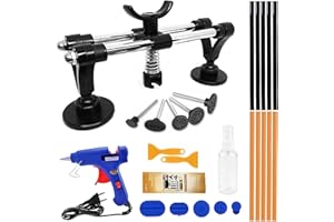 BOTEWO Juego de reparación de abolladuras de 25 Piezas para Coche: Herramienta de eliminación de abolladuras con Extractor de Puentes para Coches daños causados por Grandes abolladuras pequeñas y