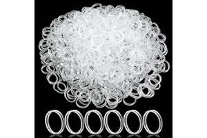 Hanyousheng 1000 szt. przezroczystych elastycznych opasek do włosów, gumki do włosów, mini przezroczyste małe opaski do włosów, gumki do włosów, małe opaski do włosów nakładane na włosy dzieci,