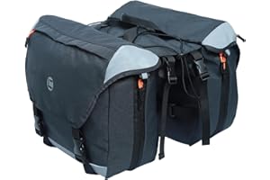 HOMPER Bike Double Pannier Bag，25L-35L Large Capacity with Reflective Stripe Bicycle Rear Seat Saddle Bag