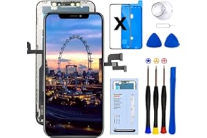 Dinow für iPhone X Display 5.8" Display iPhone X Bildschirm Ersatz, für iPhone X Display Reparaturset mit 3D Touch +Reparatur-Werkzeug mit Modell A1865, A1901, A1902