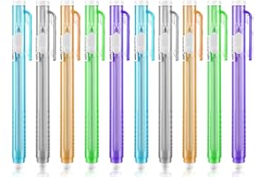 EnixwH 10 Piezas Goma de Borrar Mecánicas Retráctil, Borrador de Forma de Lápiz, Borrador en Forma de Bolígrafo, Borrador de Clic para niños Estudiantes Artista Pintura Escritura escuela en casa