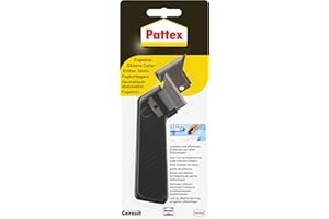 ‎PATTEX Pattex Fugenhai, handlicher Fugenkratzer zum Entfernen von alten Silikonfugen im Sanitärbereich, vielseitiges Fugenmesser, 1er Pack mit Ersatzklinge