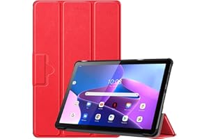 YRH Custodia per Lenovo Tab M10 3a gen 10,1 pollici 2022, [Auto Wake/Sleep] Smart Ultra Slim Custodia in pelle leggera Flip Cover per 10" Lenovo Tab M10 (3rd gen) [TB328FU /TB328XU] (Rosso)