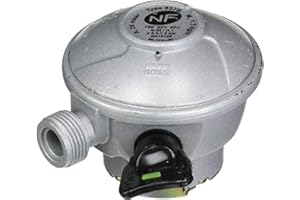 DIPRA - Détendeur Gaz Butane QUICK-ON – Valve Ø20 – Débit 1,3 kg/h – Pression 28 mbar – Certifié NF – Pour Bouteilles Butane 6 kg