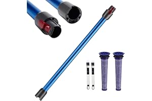 CHEERHOM Extension Tube Compatible with Dyson V7 V8 V10 V11 V15, Dyson Telescopic Tube with 2 Pieces V7 V8 Filter for Dyson, Rigid Extension Suction Tube for Dyson V11 with 2-in-1 Clean Brushes, Blue