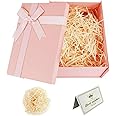 Pink Gift Box, Gift Boxes for Presents, 22x16x8.5cm Gift Box with Lids Silk Ribbon & Greeting Card, Specially Designed for Valentines Day Presents Birthdays, Holidays, Anniversaries Gift (Pink)