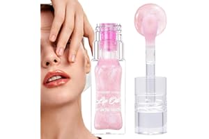 BITEATEY Magic Colour Changing Lip Oil, Conversion Lip Oil, Conversion Lip Stain, Big Brush Head Hydrating Glitter Lip Gloss, Long Lasting Moisturizing Smooth Non-Sticky Lip Gloss Lip Glow Oil, 6.5ml