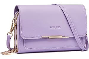 Roulens Borse a Tracolla da Donna,Piccola Borsa per Telefono a Tracolla per Donna con 2 Scomparti Capienti,Borsa Mano PU Pelle Sintetica con Slot per Carte di Credito Cinturino