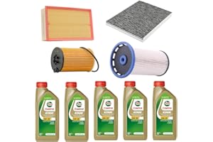 CORMAR KIT TAGLIANDO COMPLETO FILTRI + OLIO CASTROL 5W30 COMPATIBILE CON VW GOLF VII 7