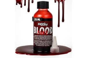 Konstblod 75 ml, tvättbart konstblod Halloween | För realistisk halloween makeup och halloween smink på huden, som falskt blod och realistiskt falskt blood