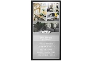 Close Up affischram 50 x 100 cm svart bildramar av MDF med okrossbar PVC-glasruta – profilbredd 30 mm
