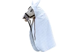 SKIPPI Cape pour Hobby Horse - Bleue, Hobby Horse Accessoire, Cape à Capuche pour Tête de Cheval à Chevaucher A4 - A3