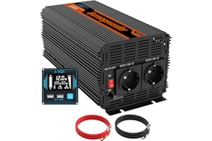 EDECOA Inversor 12v 220v 3000w conversor energia 12v 230v con Mando 2X USB Transformador Onda modificada con Sistema de Aislamiento galvanico (2a generacion)