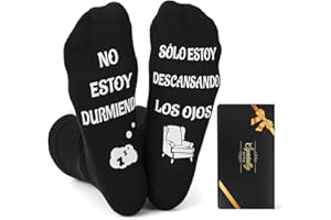Sunia Regalos originales para hombre, Calcetines hombre divertidos, Calcetines antideslizantes hombre, Regalos para padres abuelo marido novio