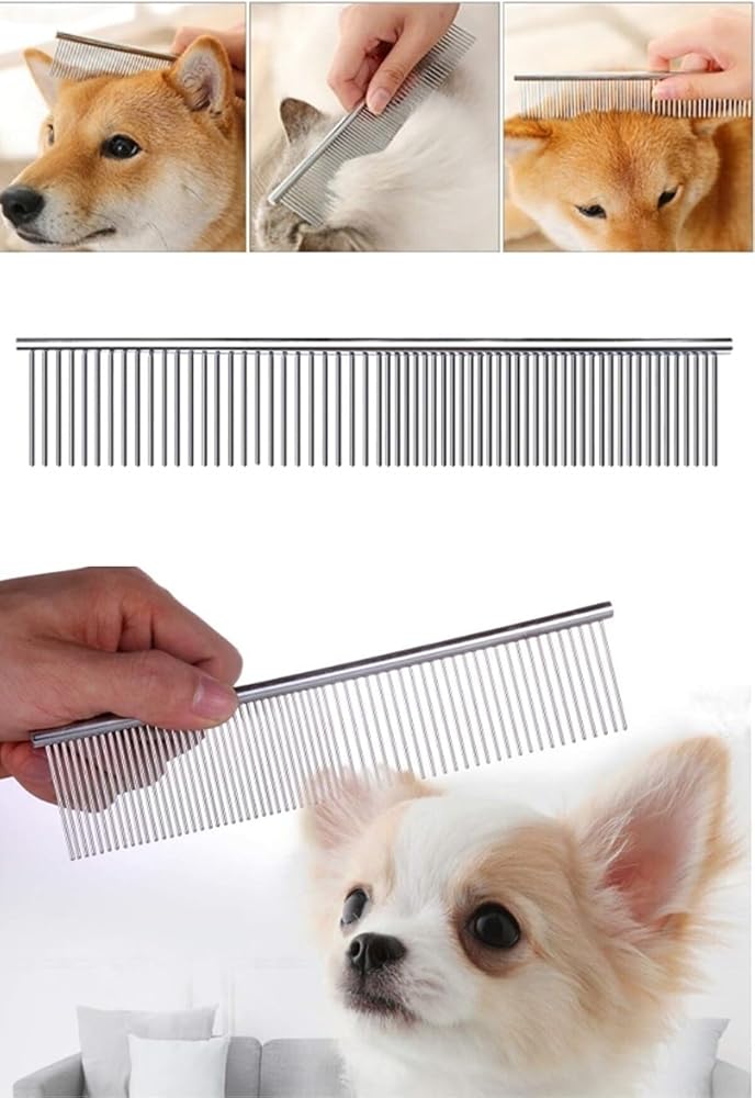DUFFA Metal Düz Kedi Ve Köpek Tarağı, Pet Kuaför Tarağı, Tüy Kesmek İçin Tarak, Köpek Kıtık Açıcı Tarak