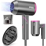 Phon Capelli Asciugacapelli Professionale con Diffusore - phon Professionale Ionico da Viaggio， 3 Temperature，Diffusore e Con