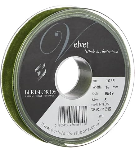 Berisfords Samtband Gold - 5 Meter Rolle, 100% Nylon, Für Deko, Kleidung & Geschenke