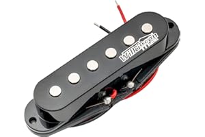 Wilkinson High Output Cerámica Pastilla de Bobina Simple Pickup Medio para Guitarra Eléctrica Estilo Strat, Negro