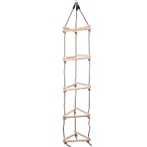 Échelle De Corde Enfants GICO - 6 Échelons, Bois, Capacité 75kg, Made In Germany