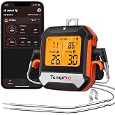 TempPro TP904 Digital Meat Thermometer, Bluetooth Remote Control | Rechargeable Cooker with Smart Application, Dual Temperatu