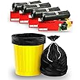Shalimar Premium Garbage Bags Jumbo Size 30x45 Inches|60 Bags (Pack of 4 Rolls with 15 Bags Each) for Dustbin Bag/Trash Bag (Black)