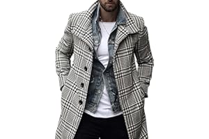 BAIXIAOCHI Cappotto A Maniche Lunghe A Maniche Lunghe Scozzese A Quadri Autunno E Inverno