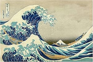 Legendarte - Cuadro Lienzo, Impresión Digital - La Gran Ola De Kanagawa - Katsushika Hokusai - Decoración Pared cm. 80x120